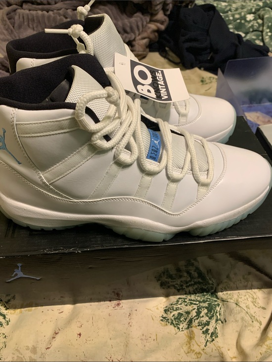 Jordan Other - Jordan 11 men’s White High-Top Sneakers carolina blue